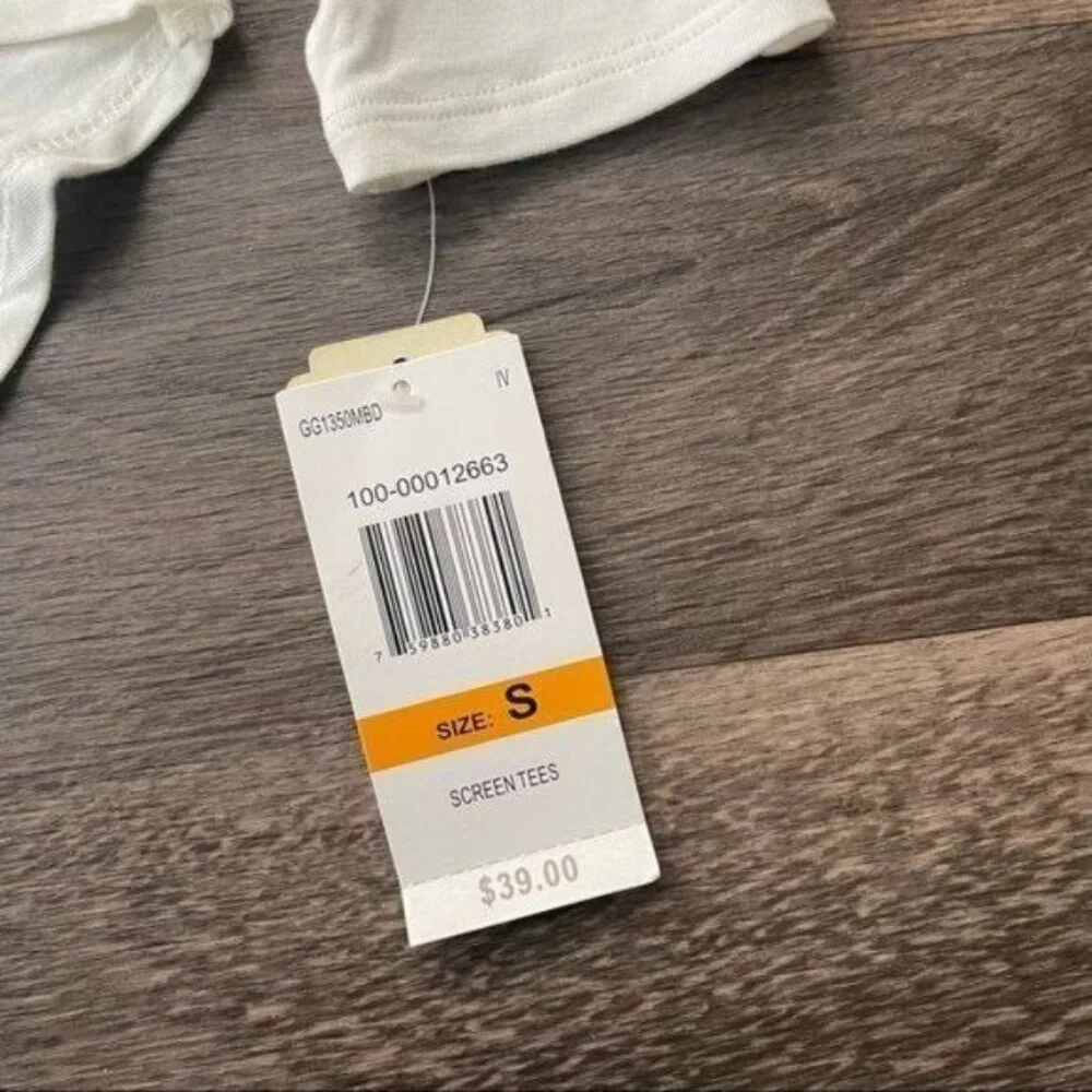 GB Girls Ivory Long Sleeve Top with Unicorn Print Shimmer Lace& Asymmetrical Hem - Picture 4 of 9